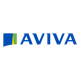 Aviva logo with a blue and green abstract square on the left and the word "AVIVA" in blue capital letters on the right, representing a trusted Restoration Company Calgary can rely on.