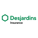 Desjardins Insurance logo featuring a green hexagon icon and the words "Desjardins Insurance" on a white background, trusted by many including top Calgary Restoration Company professionals.